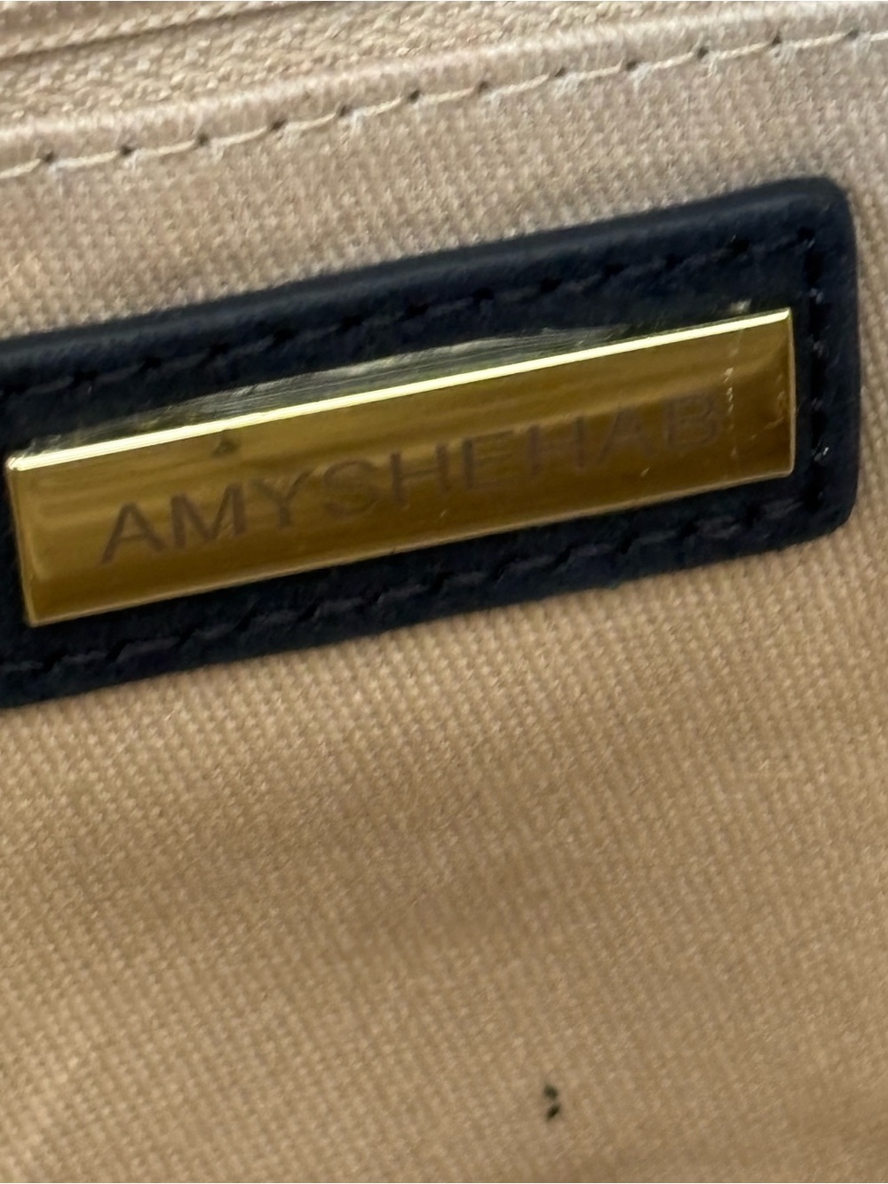 Amy Shehab Giant Navy Suede Tote Bag - Picture 4 of 14